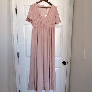 Show me your mumu, Emily empire maxi, dusty blush crisp